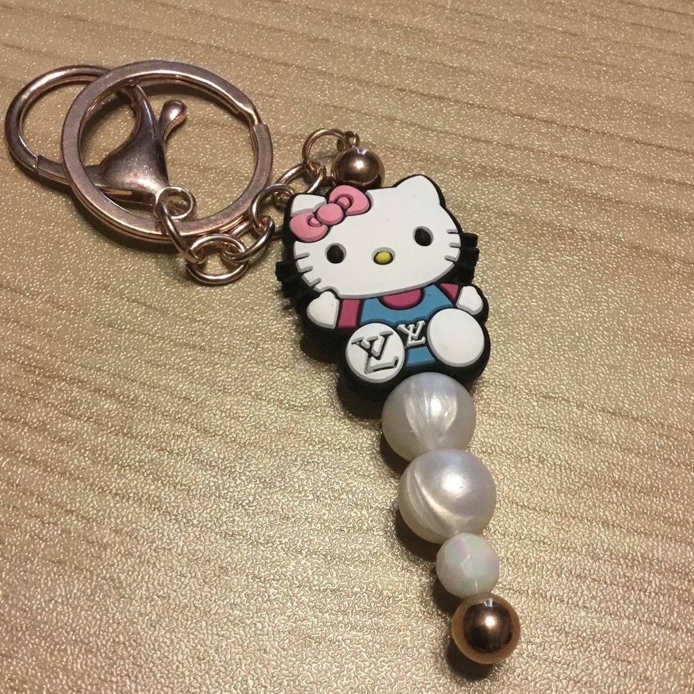 Hello Kitty Keychain with Beads